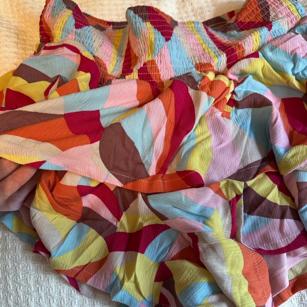 Torrid Multicolored High Waist Ruffled Shorts - Picture 3 of 5